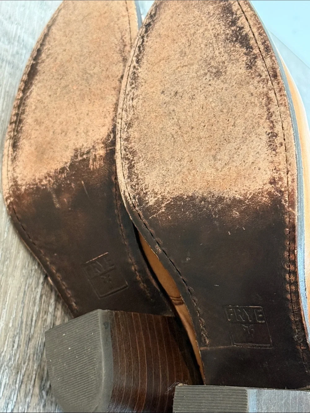 FRYE Jackie  Tall Leather Riding Boots - Tan sz 7.5